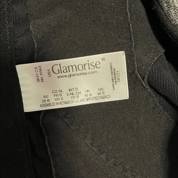 Glamorise Black and Gray Sports Bra - Picture 5 of 8